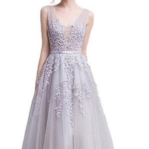 Silver Formal Dress Size 8